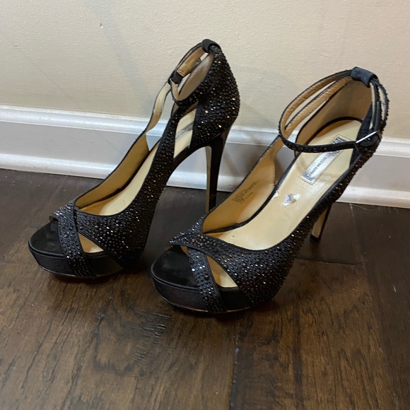 Women INC Rhinestone style Black Formal Heel Size 10 - Picture 3 of 14